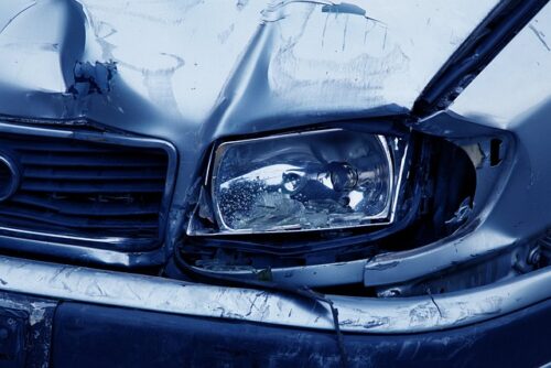 car with front end damage