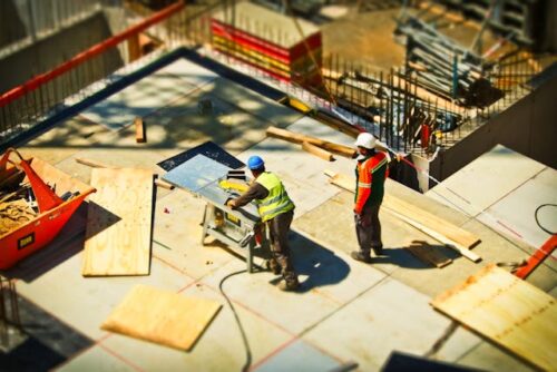 construction workers on job site